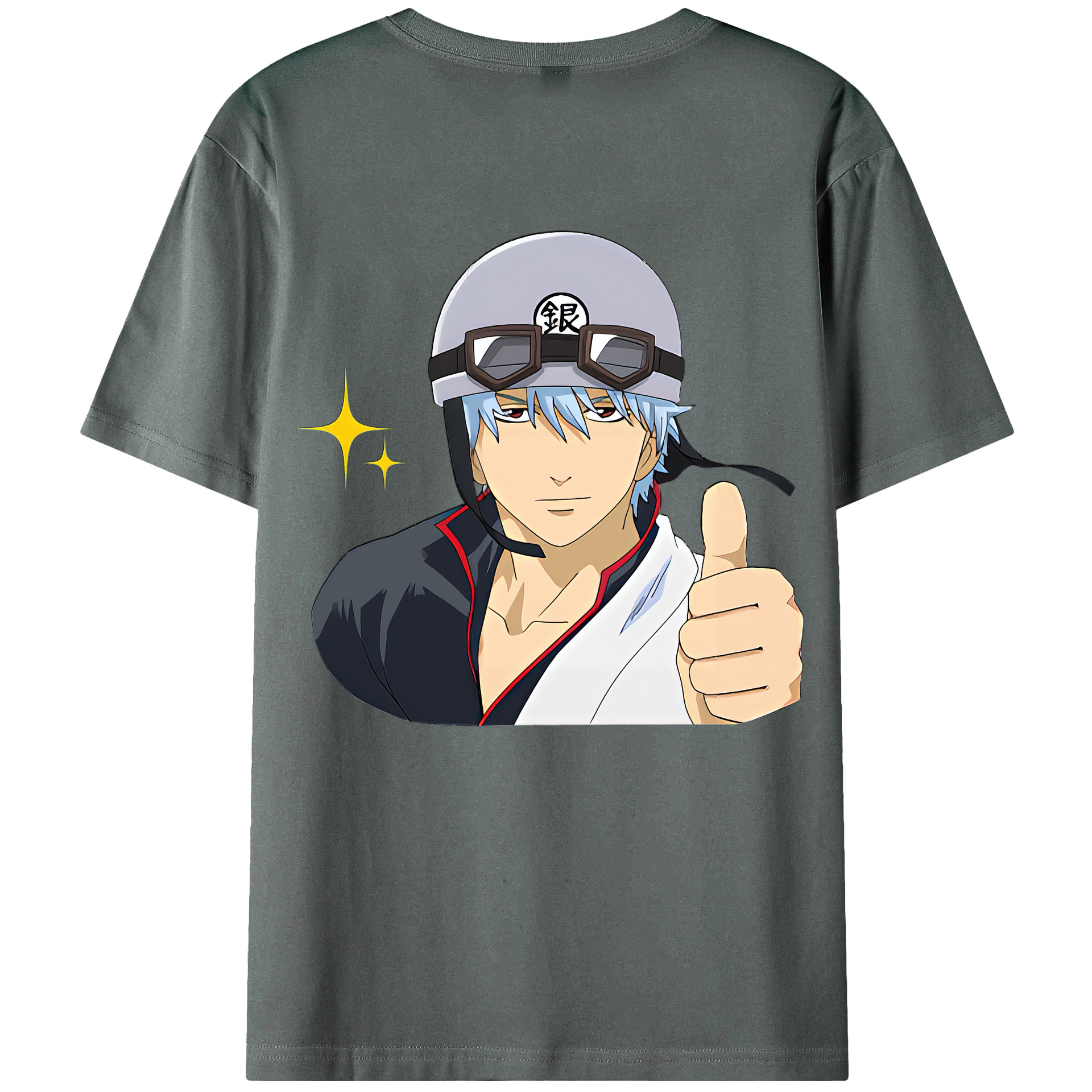（画像用） ぎんたま 坂田銀時（さかたぎんとき） 神楽 志村新八（しむら しんぱち） GINTAMA Sakata Gintoki Kagura Shimura Shinpachi 綿100％ メンズ半袖Tシャツ（バックプリント） 通気性